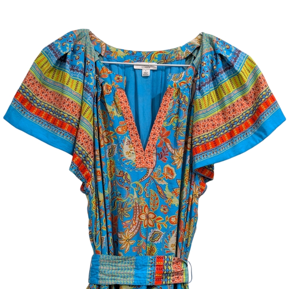 Current Air Briony Tiered Midi Modern Boho Dress - Picture 4 of 6